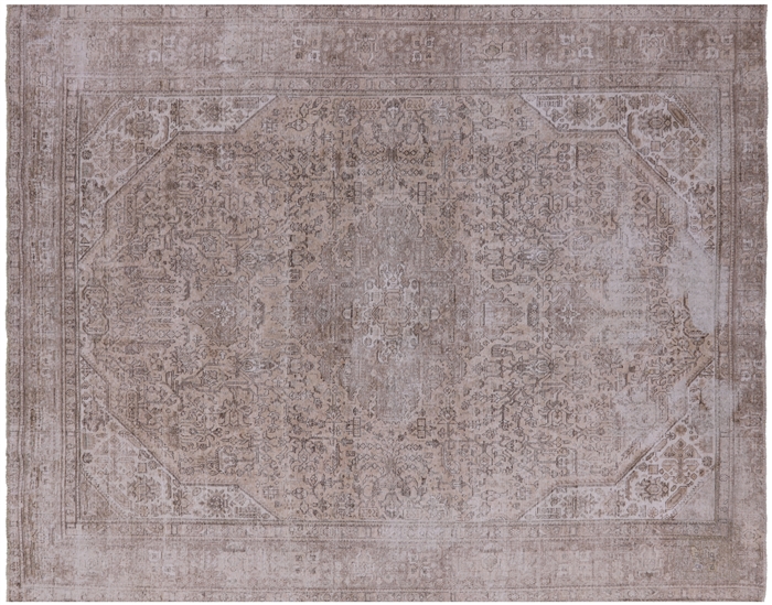 Hand Knotted Persian Vintage White Wash Rug