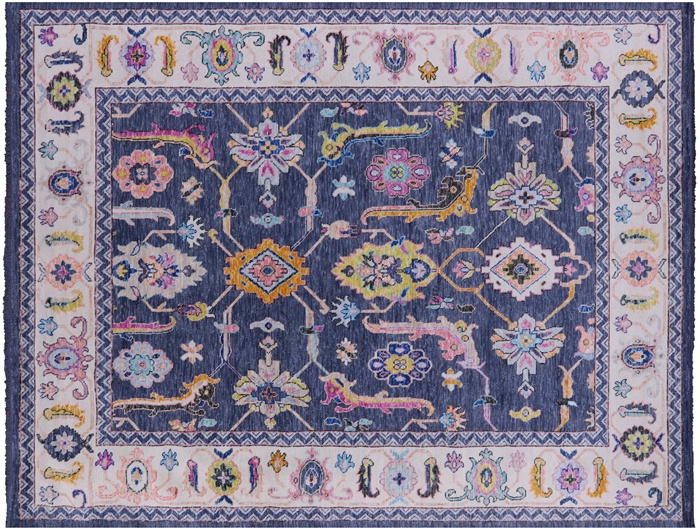 Turkish Oushak Hand Knotted Wool Rug