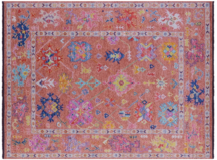 Hand Knotted Turkish Oushak Rug