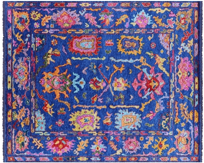 Turkish Oushak Hand Knotted Wool Rug