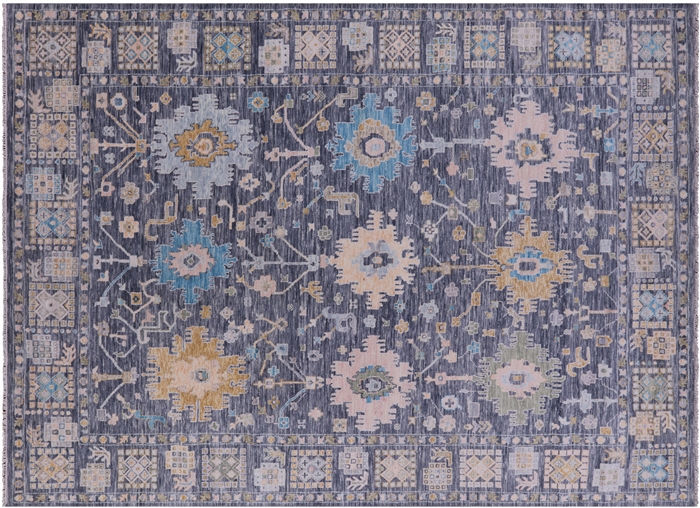 Hand Knotted Turkish Oushak Wool Rug