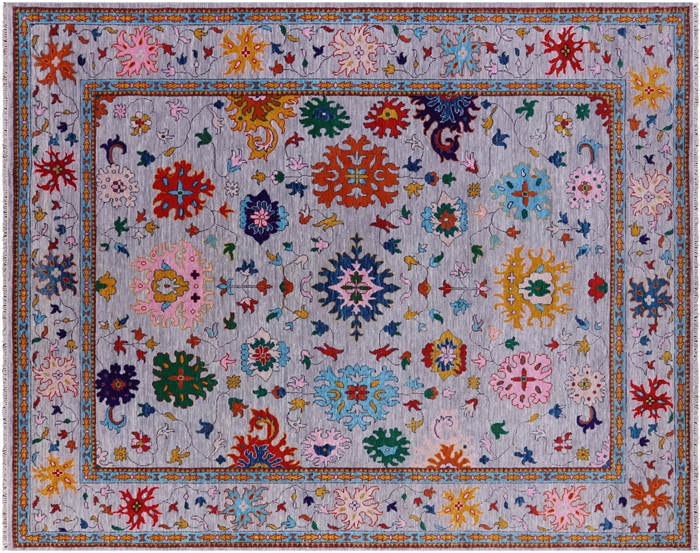 Turkish Oushak Hand Knotted Wool Rug