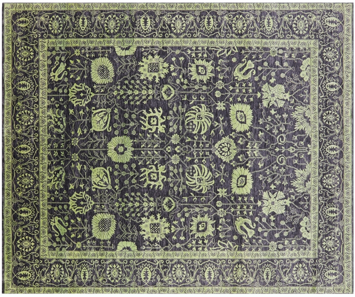 Persian Tabriz Wool & Silk Hand-Knotted Rug