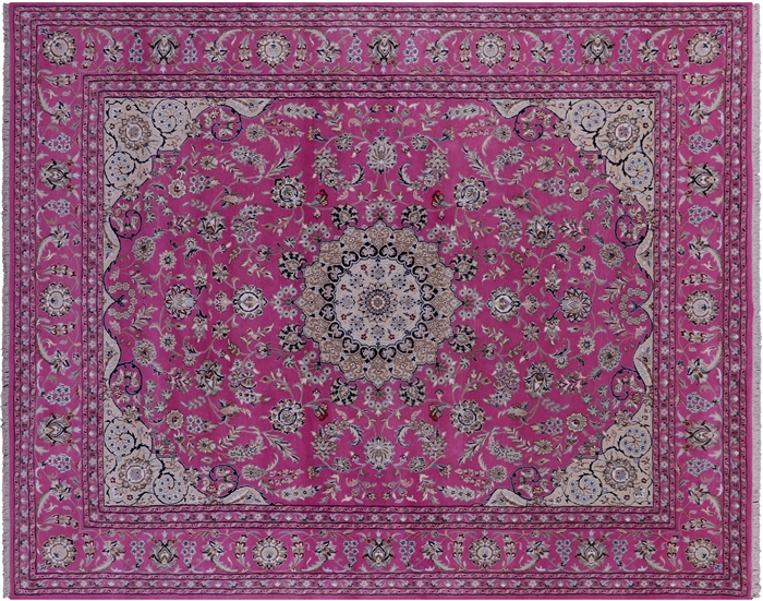 Wool & Silk Persian Nain Handmade Rug