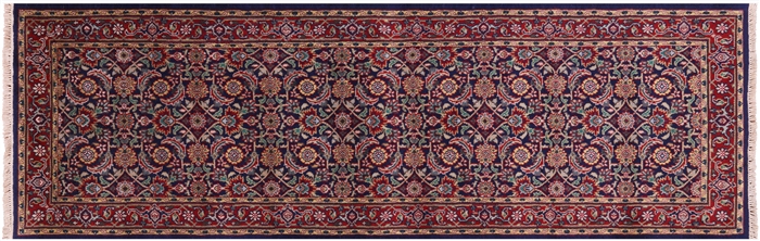 Persian Hill Herati Handmade Wool Runner Rug