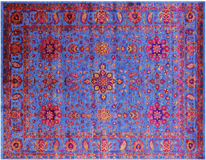 Handmade Persian Tabriz Wool & Silk Rug