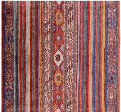 Square Khorjin Super Kazak Hand Knotted Wool Rug