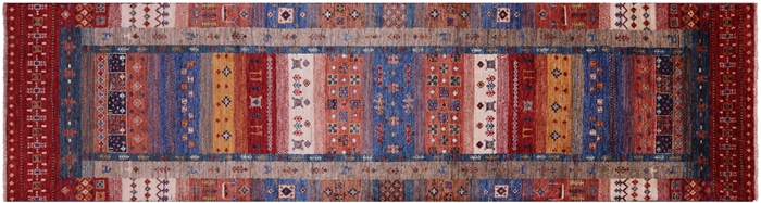 Persian Gabbeh Tribal Hand Knotted Runner Rug