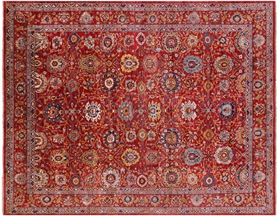 Super Heriz Serapi Hand-Knotted Wool Rug