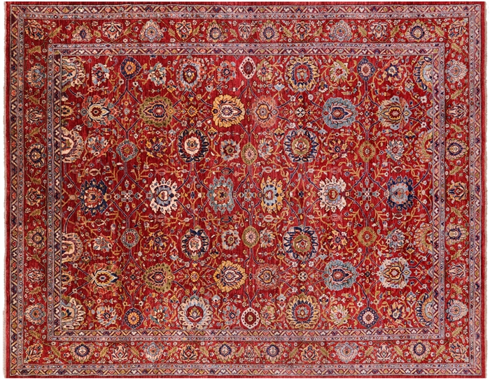 Super Heriz Serapi Hand-Knotted Wool Rug