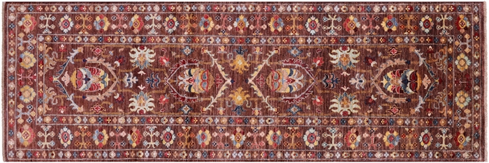 Handmade Persian Tabriz Wool Runner Rug