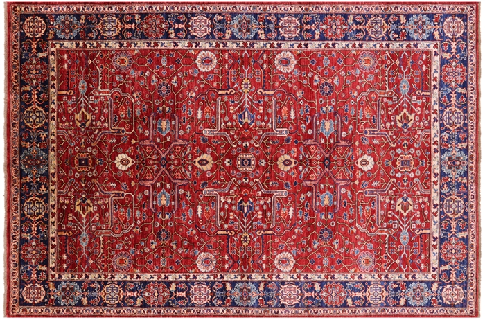 Super Heriz Serapi Hand-Knotted Wool Rug