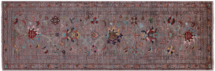 Hand Knotted Persian Tabriz Wool Runner Rug