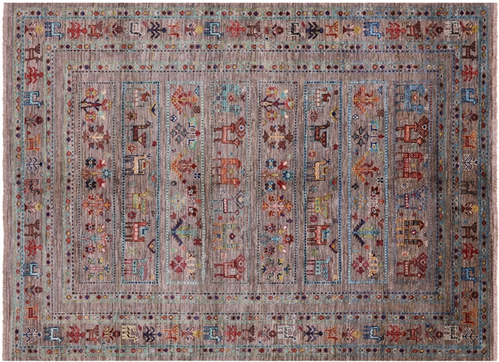 Tribal Persian Gabbeh Hand-Knotted Rug