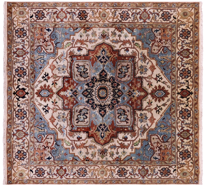 Square Heriz Serapi Handmade Wool Rug