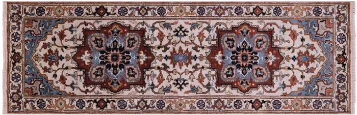 Runner Heriz Serapi Hand Knotted Wool Rug