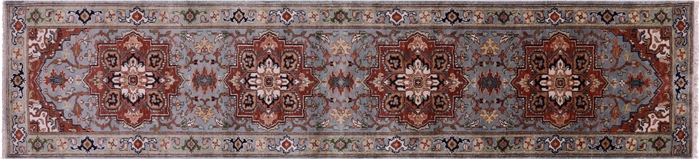 Runner Heriz Serapi Hand Knotted Wool Rug