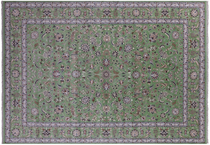 Wool & Silk Persian Nain Handmade Rug