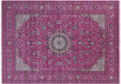 Persian Nain Wool & Silk Handmade Rug
