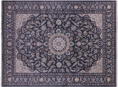 Persian Nain Handmade Wool & Silk Rug