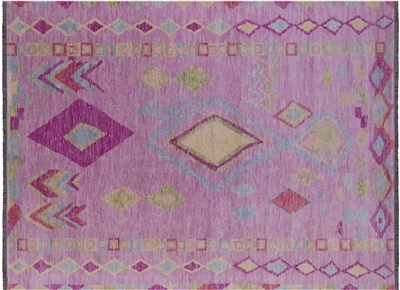 Pink 8' 11" X 12' 2" Handmade Moroccan Wool Rug - Q21299