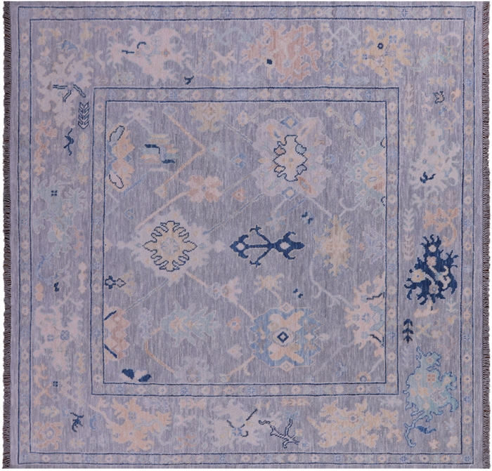 Square Turkish Oushak Handmade Wool Rug