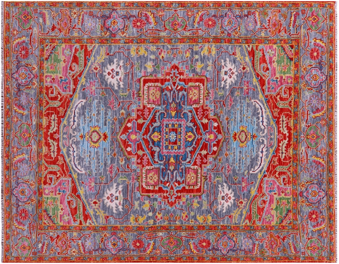 Heriz Serapi Hand-Knotted Wool Rug