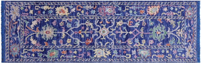 Runner Hand Knotted Turkish Oushak Rug