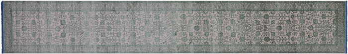 Persian Tabriz Wool & Silk Hand-Knotted Runner Rug