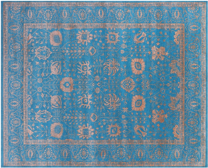 Handmade Persian Tabriz Wool & Silk Rug