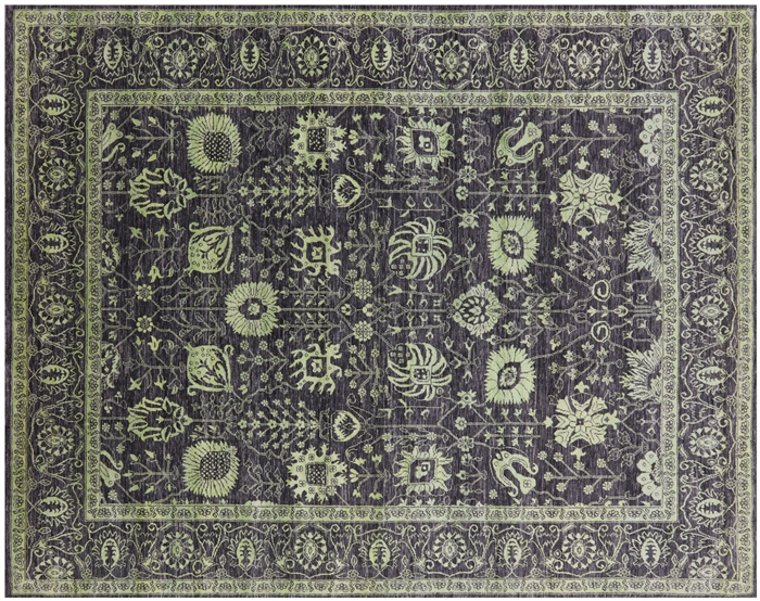 Persian Tabriz Hand Knotted Wool & Silk  Rug