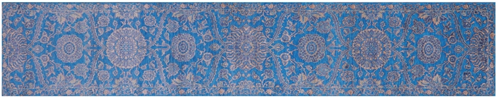 Wool & Silk Persian Tabriz Hand Knotted Runner Rug
