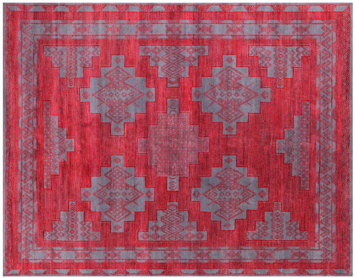 Southwest Navajo Handmade Wool & Silk Rug