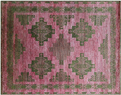 Wool & Silk Southwest Navajo Hand-Knotted Rug