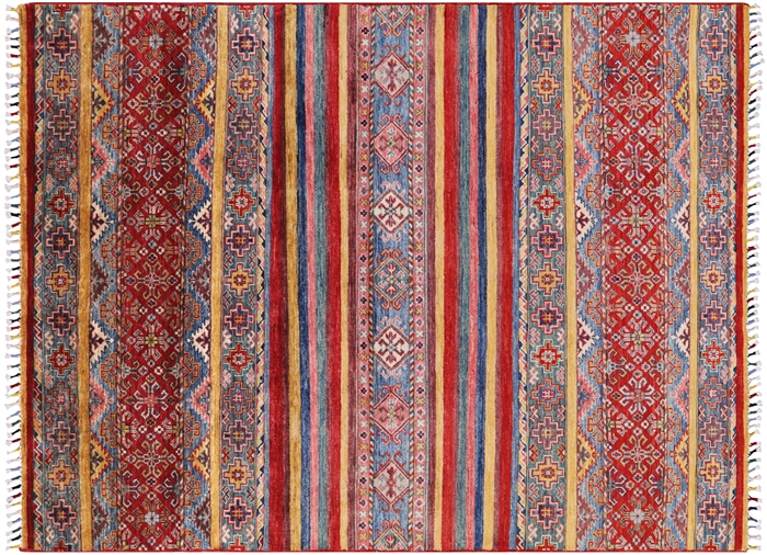 Super Kazak Hand Knotted Wool Khorjin Rug