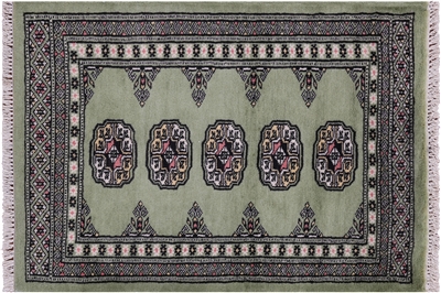 Hand Knotted Silky Bokhara Rug