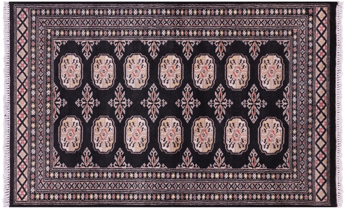 Hand Knotted Silky Bokhara Rug