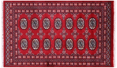 Hand Knotted Silky Bokhara Wool Rug