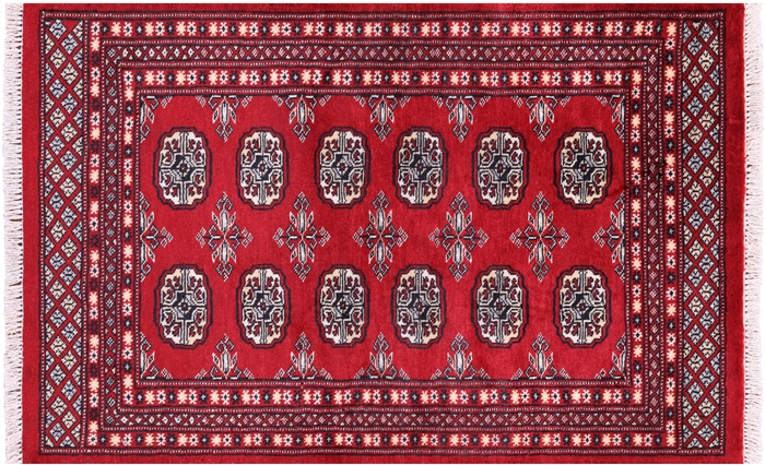 Silky Bokhara Handmade Wool Rug