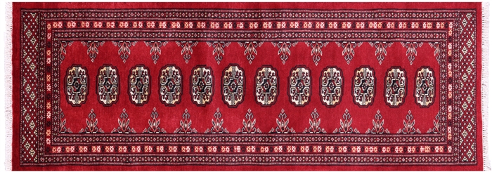 Runner Hand-Knotted Silky Bokhara Rug