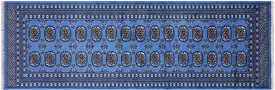 Blue Runner Silky Bokhara Handmade Rug 2' 7" X 8' 2" - Q21900