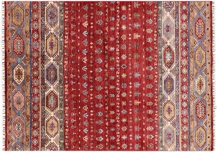 Super Kazak Khorjin Hand Knotted Wool Rug