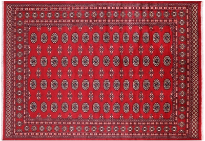 Hand-Knotted Silky Bokhara Wool Rug