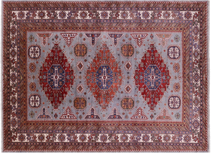 Super Kazak Hand-Knotted Wool Rug