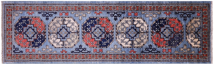 Super Turkmen Ersari Handmade Runner Rug