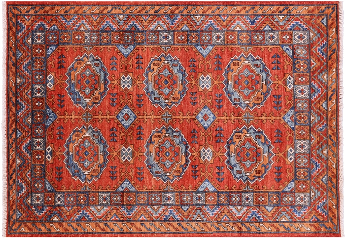 Handmade Super Turkmen Ersari Wool Rug