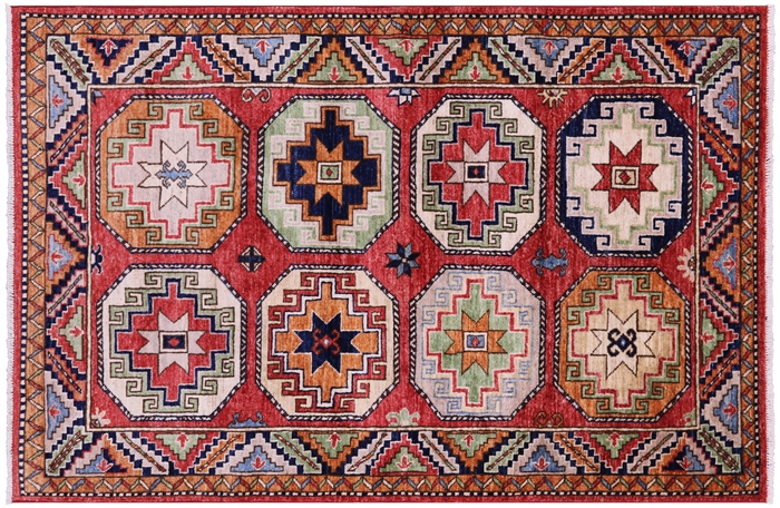 Super Turkmen Ersari Hand-Knotted Wool Rug