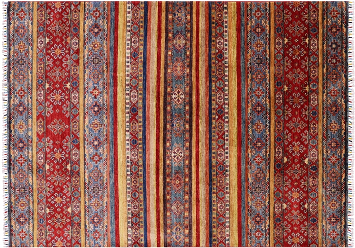 Hand Knotted Khorjin Super Kazak Wool Rug