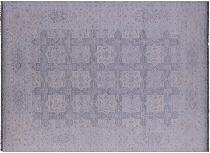 Grey Persian Tabriz Handmade Wool Rug