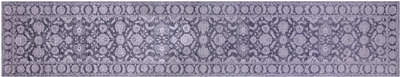 Grey 2' 6" X 14' 1"Runner Persian Tabriz Handmade Wool & Silk Rug - Q22444